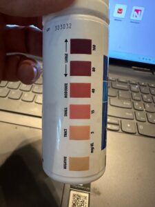 Ketone test scale