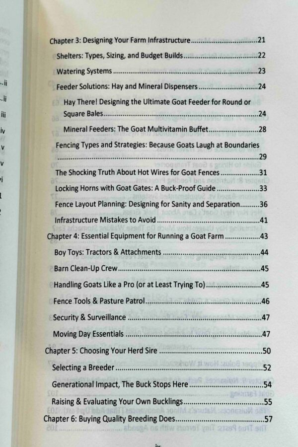 Raising Kiko Goats Table of Contents