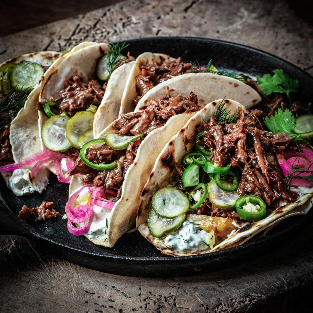 Goat meat tacos