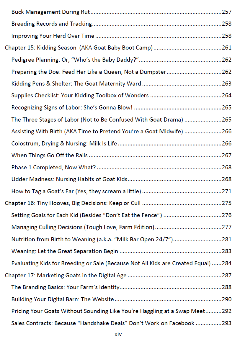 Raising Kiko Goats TOC 6